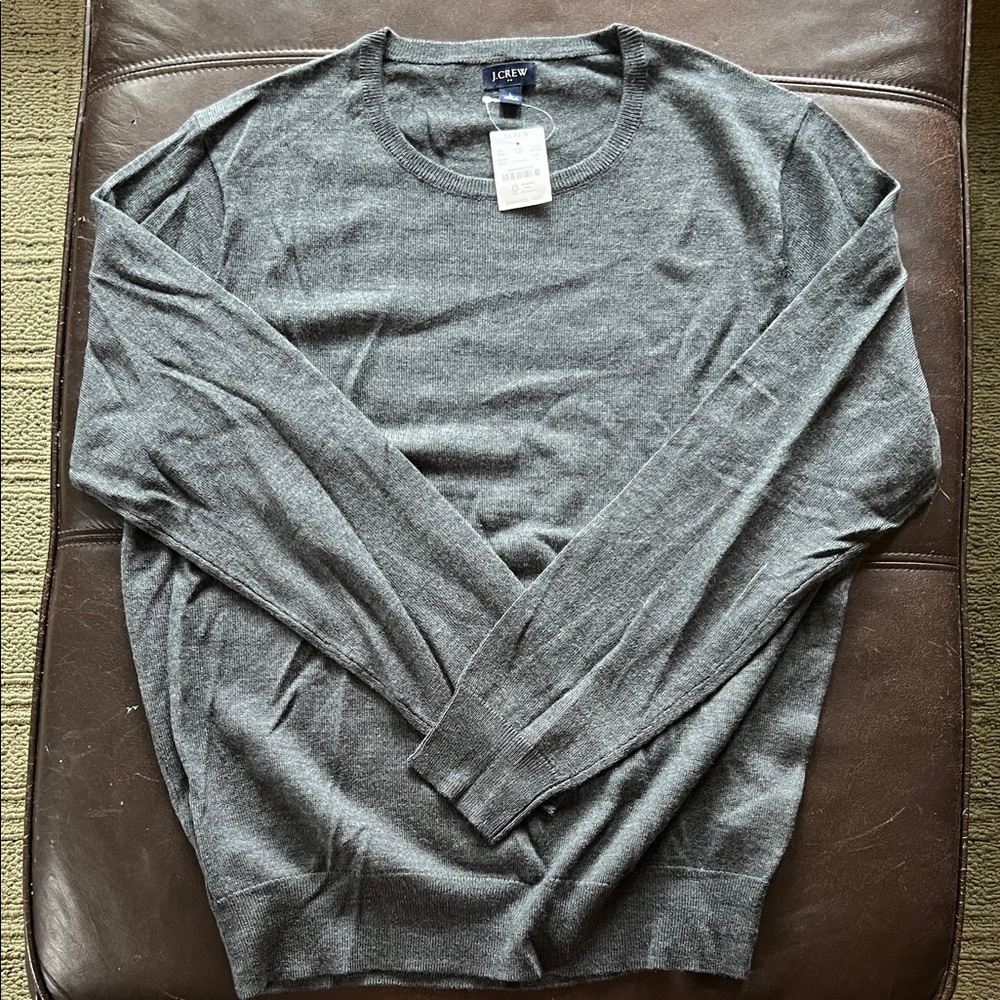 J. Crew Men's Crewneck Sweater in Charcoal